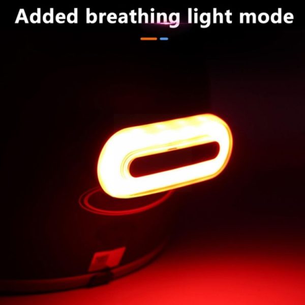 Helmet Blaster Warning Light Bicycle LED Rechargeable Tail Light (Black) - Image 5