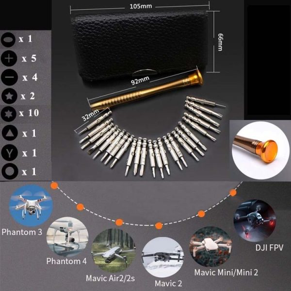 CQT Drone Repair Screwdriver Set For DJI Mavic3 / Mini / Mini 2 / Air2 / Air2S / FPV / Phantom3 / 4 / Mini3 / 4Pro (912063) - Image 4