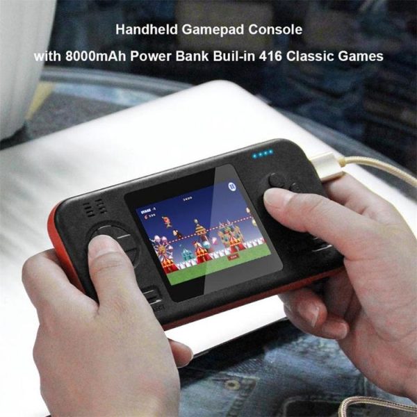 416 Pocket Console Portable Color Screen 8000mAh Rechargeable Game Machine (Black Orange) - Image 6