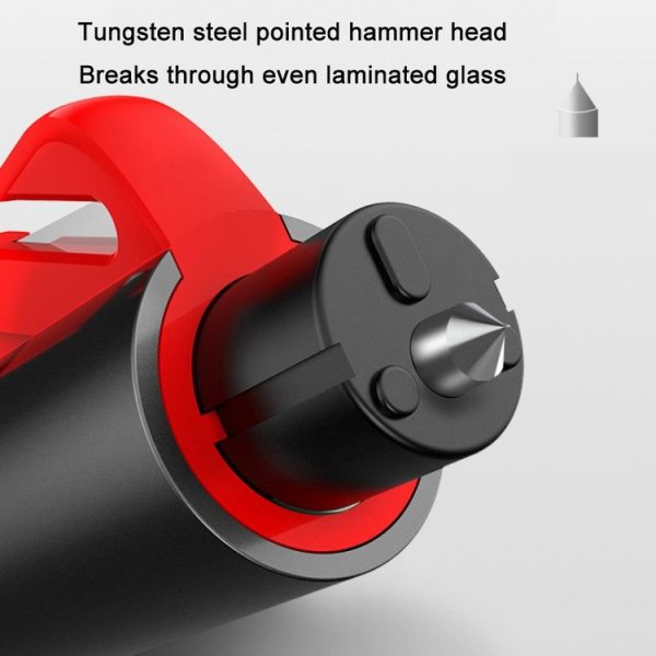 BENJACK Car Broken Window Multifunctional Emergency Safety Hammer (Red) - Image 3