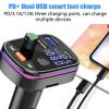 Q9 Car Bluetooth MP3 With TYPE-C Port PD Charging FM Transmitter - Image 4