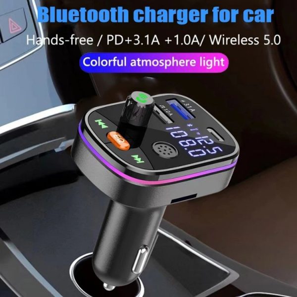 Q9 Car Bluetooth MP3 With TYPE-C Port PD Charging FM Transmitter - Image 6