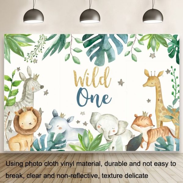MDM07470 1.5m x 1m Animal Forest Cartoon Birthday Party Banquet Decoration Photo Background Cloth - Image 4
