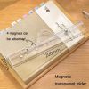 MOYL Y893-01 Student Large Capacity Transparent Magnetic Document Test Paper Data Storage Folder (Transparent Magnetic) - Image 2