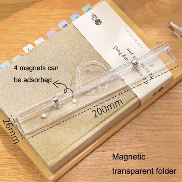 MOYL Y893-01 Student Large Capacity Transparent Magnetic Document Test Paper Data Storage Folder (Transparent Magnetic) - Image 2