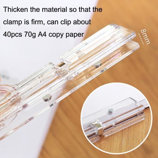 MOYL Y893-01 Student Large Capacity Transparent Magnetic Document Test Paper Data Storage Folder (Transparent Magnetic) - Image 3