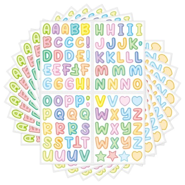20pcs ZPKTZM Children Cartoon Colorful Letters Stickers DIY Lunch Box Waterproof Sticker (136x186mm) - Image 2