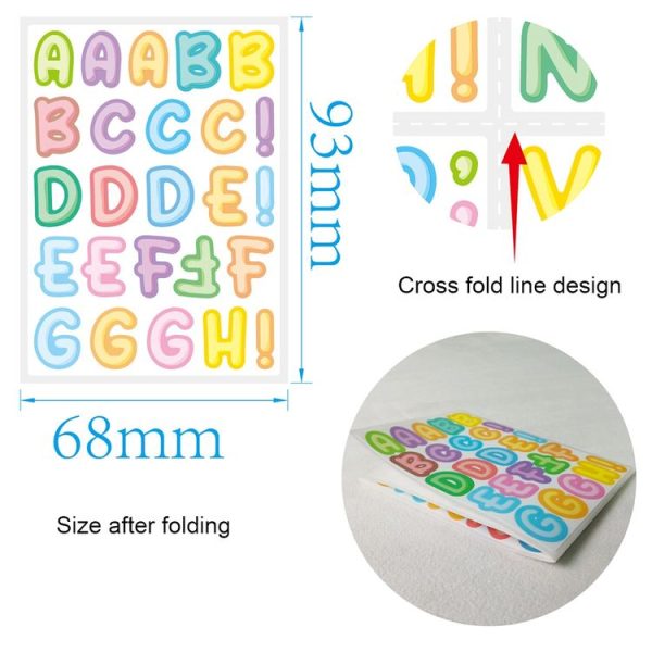 20pcs ZPKTZM Children Cartoon Colorful Letters Stickers DIY Lunch Box Waterproof Sticker (136x186mm) - Image 4