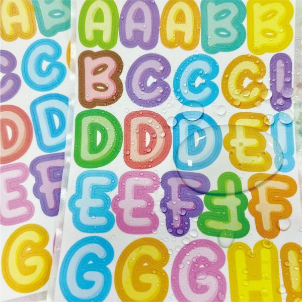 20pcs ZPKTZM Children Cartoon Colorful Letters Stickers DIY Lunch Box Waterproof Sticker (136x186mm) - Image 5