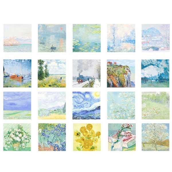 Vintage Painting Series Non-sticky Note Book Handbook Material Paper (Monet San Lazar Railway Station) - Image 2