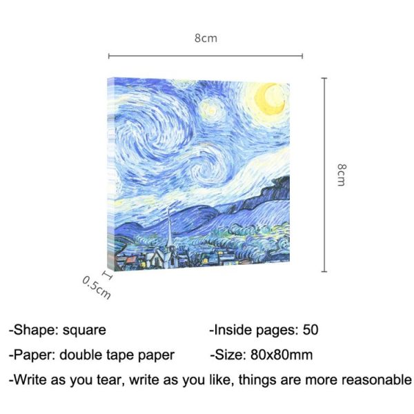 Vintage Painting Series Non-sticky Note Book Handbook Material Paper (Monet San Lazar Railway Station) - Image 3