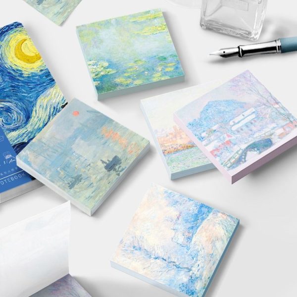 Vintage Painting Series Non-sticky Note Book Handbook Material Paper (Monet San Lazar Railway Station) - Image 6