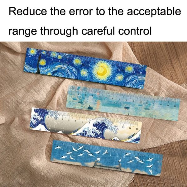 5pcs 15cm Acrylic Straight Ruler Painting Hand Account Tool Student Ruler (Sunrise) - Image 5