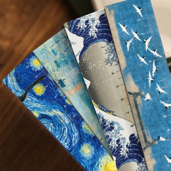 5pcs 15cm Acrylic Straight Ruler Painting Hand Account Tool Student Ruler (Sunrise) - Image 6