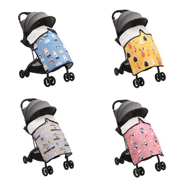 BB1021 Stroller Padded Thickened Windproof Blanket Waterproof Portable Warm Baby Blanket (Panda) - Image 2