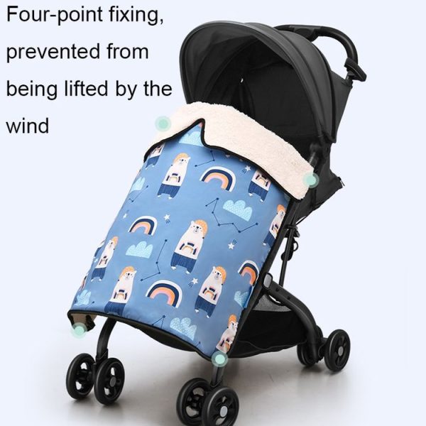 BB1021 Stroller Padded Thickened Windproof Blanket Waterproof Portable Warm Baby Blanket (Panda) - Image 6