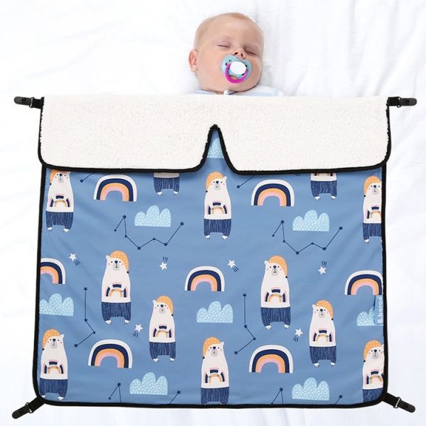 BB1021 Stroller Padded Thickened Windproof Blanket Waterproof Portable Warm Baby Blanket (Panda) - Image 7