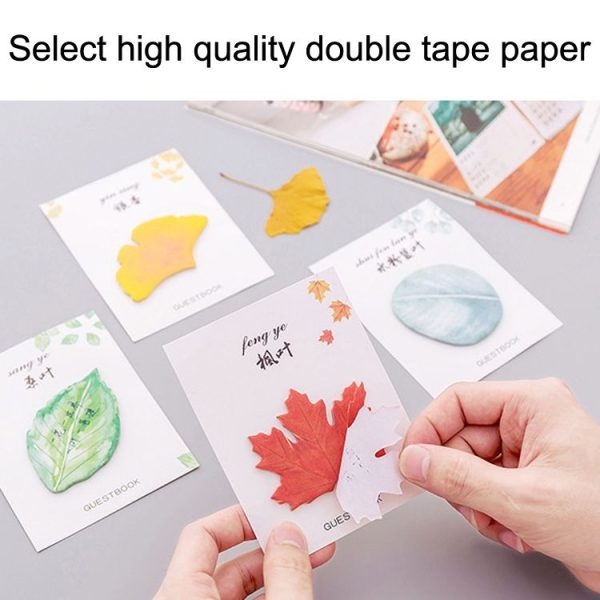 10pcs F073 Cute Small Fresh Leaves Sticky Notes Handbook Decorative Stickers (Maple Leaf) - Image 5