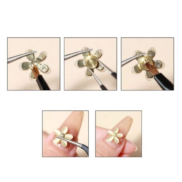 20pcs Metal Rotatable Bearing For DIY Crystal Jewelry Nail Art Decorations 3.7x3.5x2.2mm - Image 3