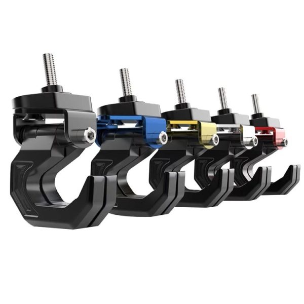 Motorcycle Electric Bike Item Movable Double Hooks Aluminum Helmet Hanger Modification Accessories (Black) - Image 3