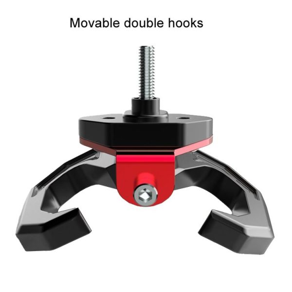 Motorcycle Electric Bike Item Movable Double Hooks Aluminum Helmet Hanger Modification Accessories (Black) - Image 5