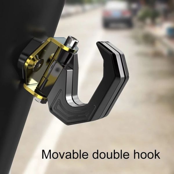 Motorcycle Electric Bike Item Movable Double Hooks Aluminum Helmet Hanger Modification Accessories (Black) - Image 7