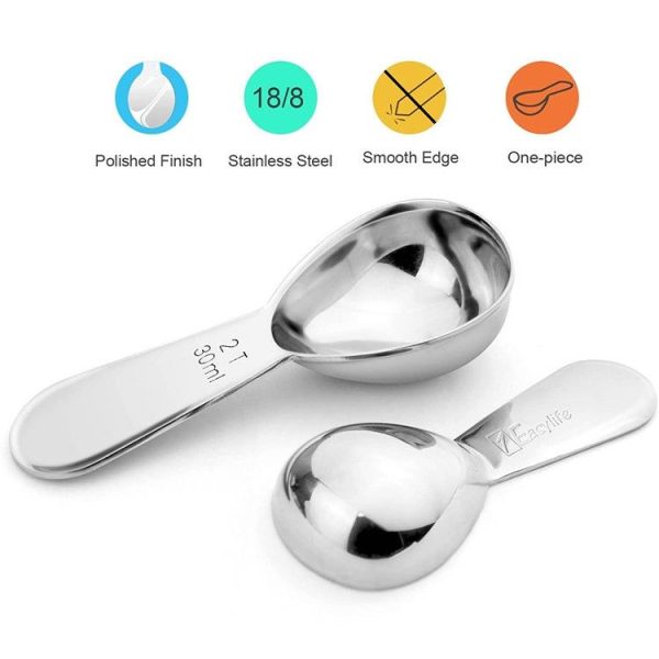 YG-MC12 304 Thickened Stainless Steel Coffee Spoon Scales Scaling Spoon, Specification: Small - Image 6