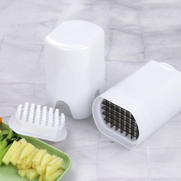 YG-PC01 44 Grid Potato Cutter Fast Stainless Steel Fries Cut With Cover (White) - Image 4