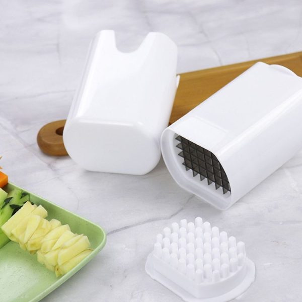 YG-PC01 44 Grid Potato Cutter Fast Stainless Steel Fries Cut With Cover (White) - Image 6