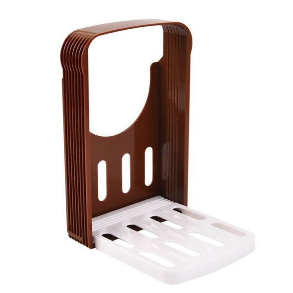 Home Baking Tool Bread Loaf Toast Kitchen Slicer Cutter (Brown) - Image 2