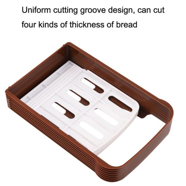 Home Baking Tool Bread Loaf Toast Kitchen Slicer Cutter (Brown) - Image 5