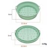Air Fryer Grill Mat High Temperature Resistant Silicone Baking Tray, Specification: Large Round Green - Image 2