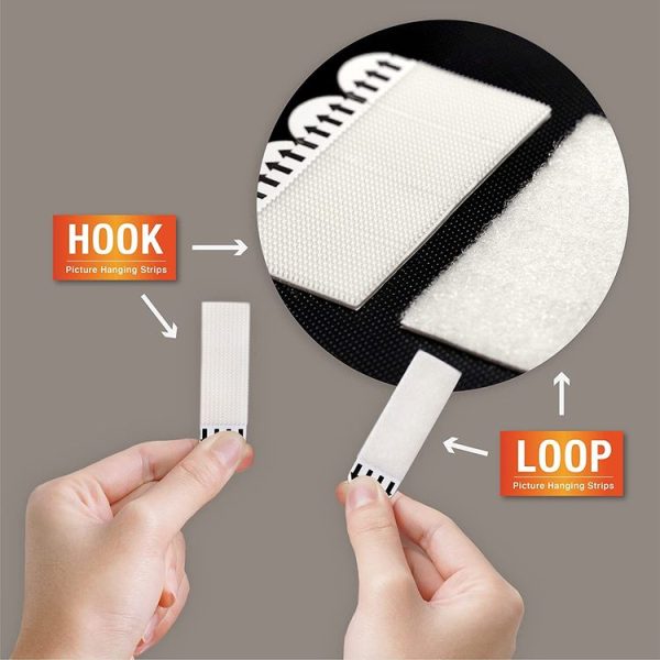 Picture Hanging Strips Hook and Loop Tape Picture Hanger 9.5x2cm - Image 3