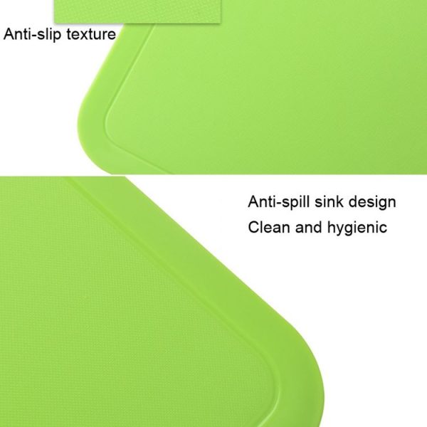 2pcs Baby Auxiliary Cutting Board Fruit and Vegetable Cutting Plastic Board (Green) - Image 3