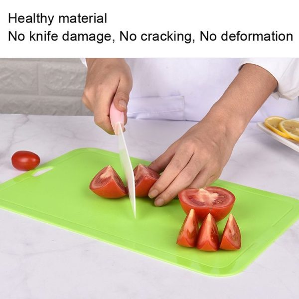 2pcs Baby Auxiliary Cutting Board Fruit and Vegetable Cutting Plastic Board (Green) - Image 5