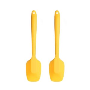 2pcs 28cm Silicone Square Shovel Cake Scraper (Yellow)