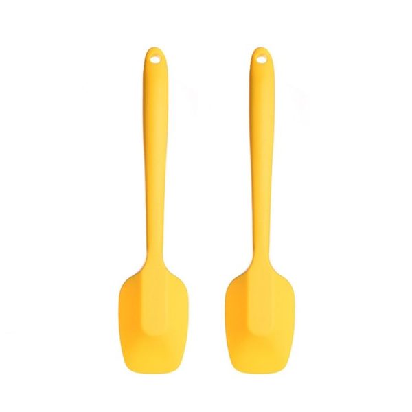 2pcs 28cm Silicone Square Shovel Cake Scraper (Yellow)