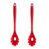 2pcs Non-stick High Temperature Resistant Silicone Cookware, Style: Spaghetti Claw (Red)