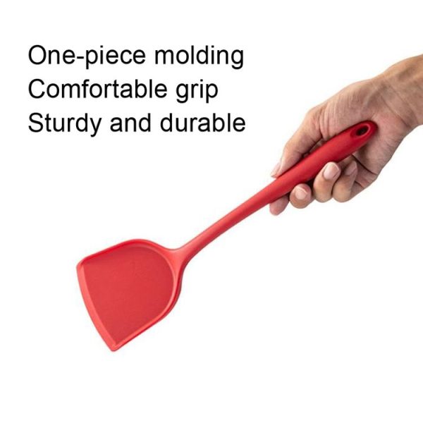 2pcs Non-stick High Temperature Resistant Silicone Cookware, Style: Scrape (Red) - Image 6