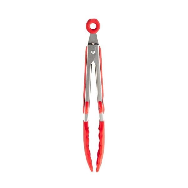 Non-stick High Temperature Resistant Silicone Cookware, Style: Food Clip (Red)