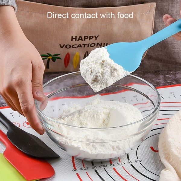 2pcs Large Integrated Silicone Scraper Chocolate Cream Mixing Knife (Green) - Image 4