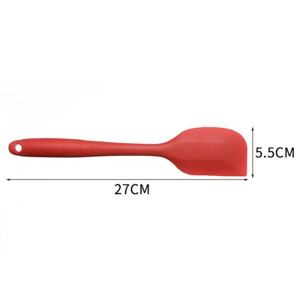 2pcs Large Integrated Silicone Scraper Chocolate Cream Mixing Knife (Green) - Image 6