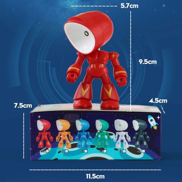 9622 LED Mini Foldable Cartoon Policeman Night Light Desktop Magnetic Desk Lamp (Green) - Image 3