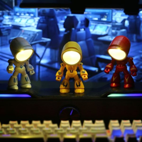 9622 LED Mini Foldable Cartoon Policeman Night Light Desktop Magnetic Desk Lamp (Green) - Image 7