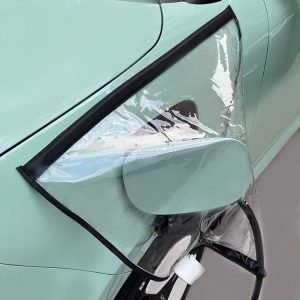 Electric Vehicle Charging Port Magnetic Transparent Rain Cover (Black)