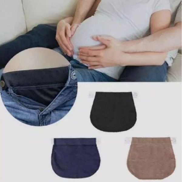 Pregnant Women May Be Adjusted To Change The Waistband Elastic Waistband Extended Buckle, Color: Black - Image 7