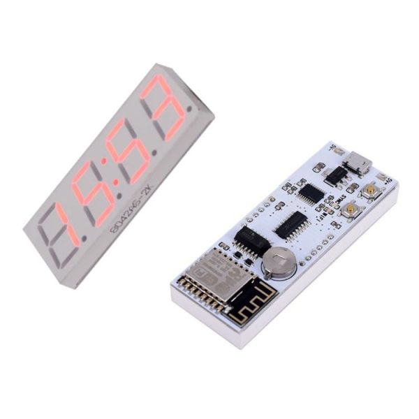 0.8 Inch Electronic Clock Movement Module WIFI Digital Tube Digital Time Display (Blue) - Image 2