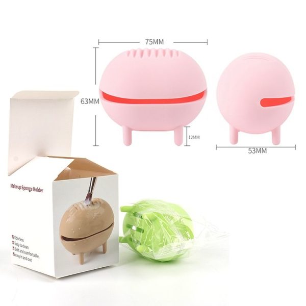 Beauty Makeup Egg Storage Breath Portable Silicone Makeup Products Air Cushion Powder Puff Box (Green) - Image 3
