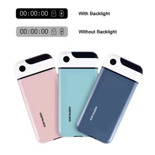 Self-Discipline Phone Timer Lock Box Can Receive Phone Calls, Color: Blue Without Backlight - Image 2