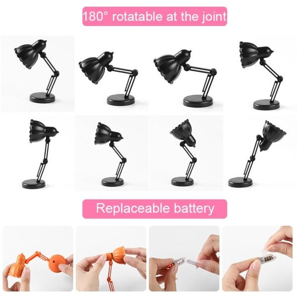 Flower Shape LED Mini Magnetic Table Lamp Foldable Bedside Night Light (09A White) - Image 3